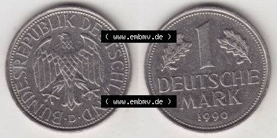Münze aus Deutschland, 1 Deutsche Mark / 1 DM Sammlung
