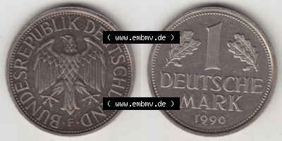 Münze aus Deutschland, 1 Deutsche Mark / 1 DM Sammlung