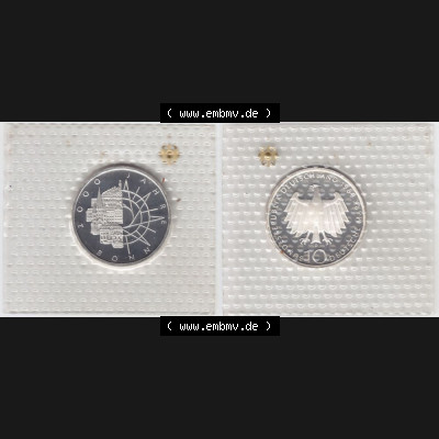 BRD Münze aus Deutschland 1989, 10 DM Gedenkmünze PP in Noppenfolie 10 Deutsche Mark Silber 2000 Jahre Bonn - Vollansicht als Bildmaterial innerhalb vom online Katalog und online Datenbank... Sammlung