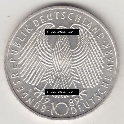 BRD Münzen 10 Deutsche Mark, 10 DM Gedenkmünzen Silber 1989-1989, 10 DM Deutsche Mark, 40 Jahre BRD, Bundesrepublik Deutschland.... Sammlung