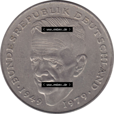 1979-1993, 2 DM, Deutsche Mark Kurt Schumacher 1983 D Sammlung