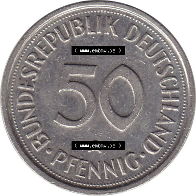 1990-2001, 50 Pfennig BRD Deutschland 1992 A Sammlung