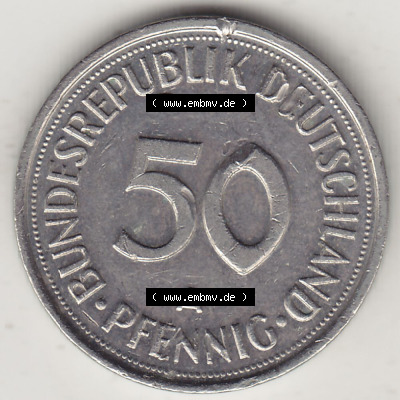 1990-2001, 50 Pfennig Deutschland der BRD 1993 A Sammlung