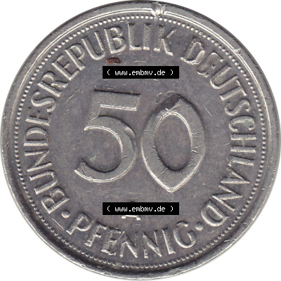 1990-2001, 50 Pfennig BRD Deutschland 1993 A Sammlung