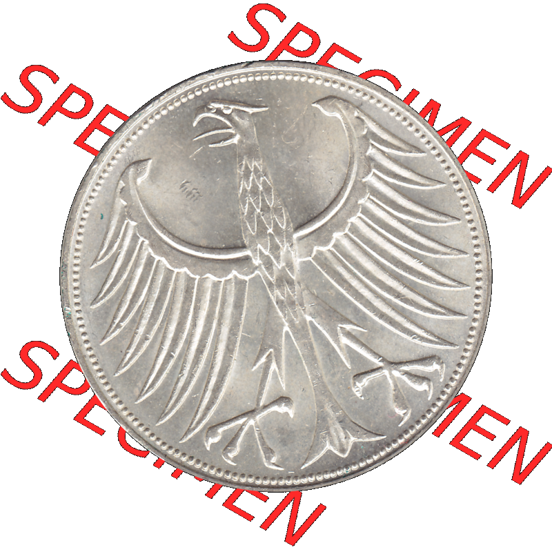 BRD Münzen 5 Deutsche Mark, 5 DM Silbermünze in 625/1000 Silber 1951-1974, 5 DM, 5 Deutsche Mark Silberadler, Heiermann 1970 D-1. Das Bild/Foto zeigt die... Sammlung