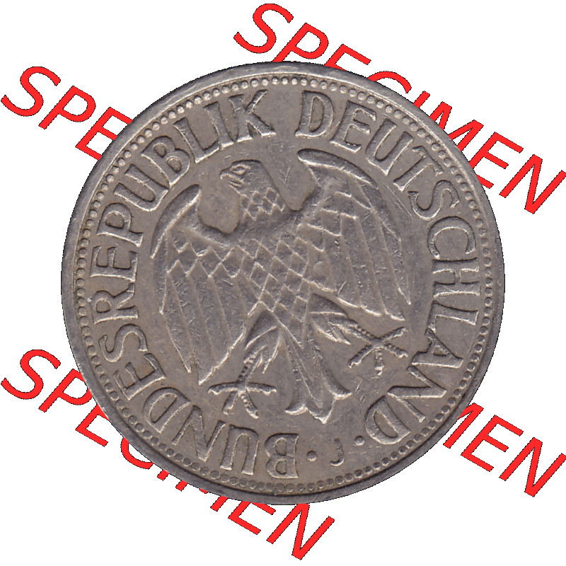 BRD Münzen 1 DM, Umlaufmünze 1950-2001, BRD Deutschland 1 / Eine DM - 1 Eine Deutsche Mark, 1971 Münzzeichen Hamburg Mzz J-1. Vorderseite einer 1 DM, 1... Sammlung