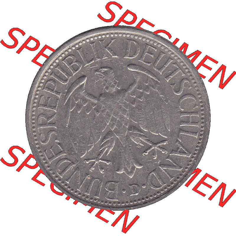 BRD Münzen 1 DM, Umlaufmünze 1950-2001, 1 / Eine DM - Eine Deutsche Mark, 1973 D-1. Vorderseite einer 1 DM, 1 Deutsche Mark D, Mzz. D für... Sammlung