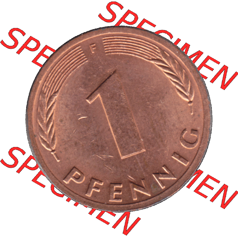 BRD Münzen 1 Pfennig Umlaufmünze in PNG 1950-2001, 1 Pfennig 1978, 1970er Jahre Stuttgart F-01. Rückseite mit Wert-Zahl der digitalisierten 1 Pfennig F, mit Mzz.... Sammlung