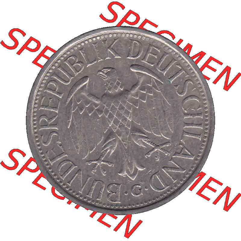 BRD Münzen 1 DM, Umlaufmünze 1950-2001, 1 / Eine DM - Eine Deutsche Mark, 1977 G-1. Vorderseite als transparente PNG-Grafik einer 1 DM, 1 Deutsche Mark G,... Sammlung
