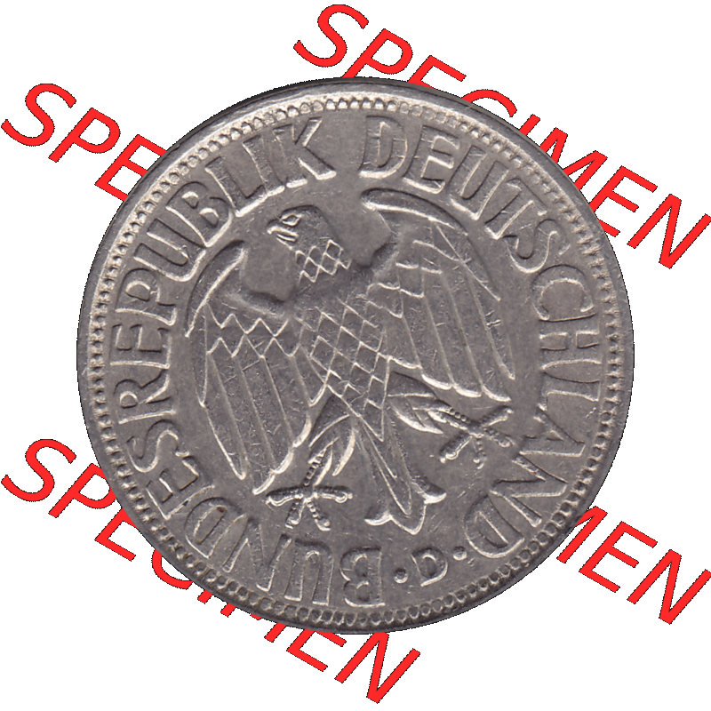 BRD Münzen 1 DM, Umlaufmünze 1950-2001, 1 / Eine DM - Eine Deutsche Mark, 1971 D-1. Vorderseite einer 1 DM, 1 Deutsche Mark D, Mzz. D für... Sammlung