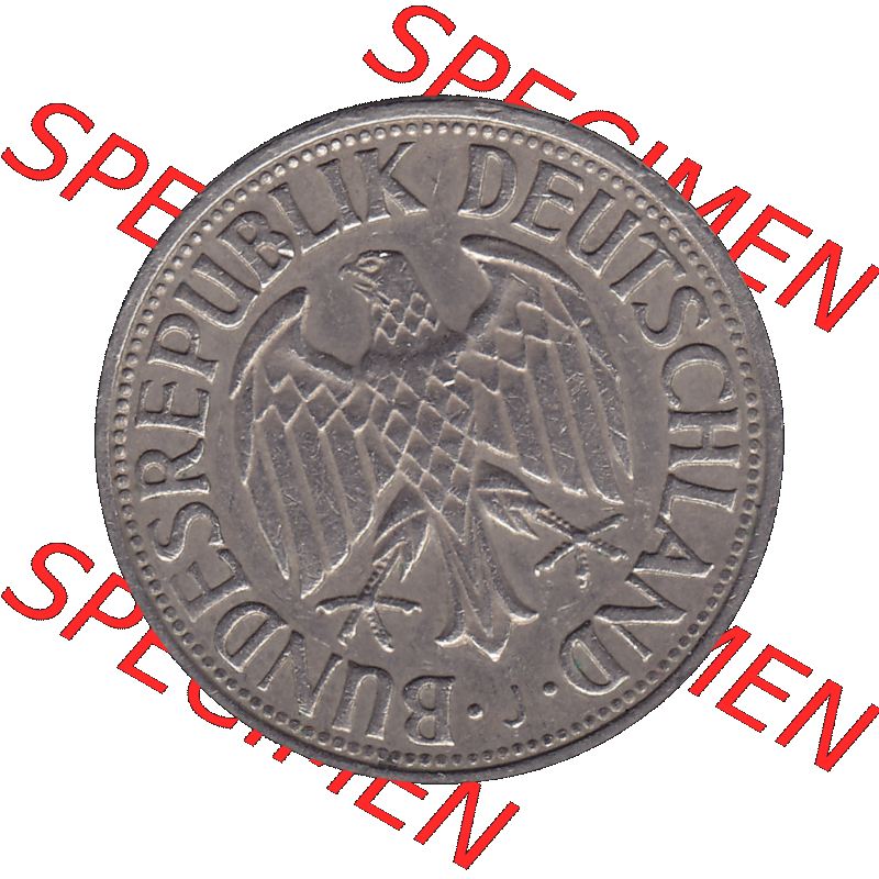 BRD Münzen 1 DM, Umlaufmünze 1950-2001, BRD Deutschland 1 / Eine DM - 1 Eine Deutsche Mark, 1967 Münzzeichen Hamburg Mzz J-1. Vorderseite einer 1 DM, 1... Sammlung