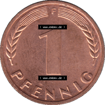 1 Pfennig Umlaufmünze in PNG 1950-2001, 1 Pfennig 1971, 1970er Jahre Stuttgart F Sammlung