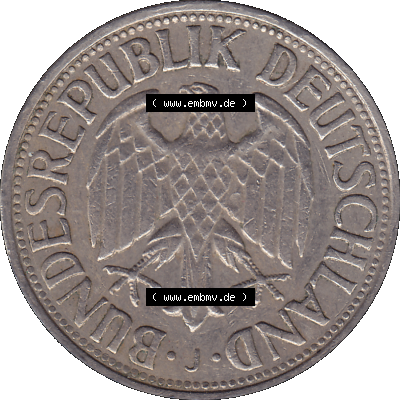 BRD Deutschland 1 / Eine DM - 1 Eine Deutsche Mark, 1971 Münzzeichen Hamburg Mzz J Sammlung