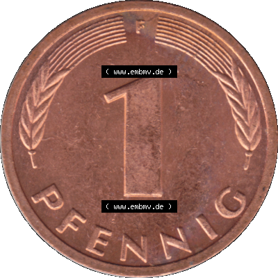 1 Pfennig Umlaufmünze in PNG 1950-2001, 1 Pfennig 1988, 1980er Jahre Stuttgart F Sammlung