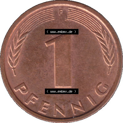 1 Pfennig Umlaufmünze in PNG 1950-2001, 1 Pfennig 1993, 1990er Jahre Stuttgart F Sammlung