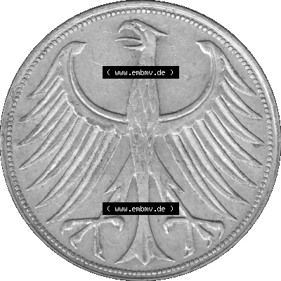 BRD Münzen 5 Deutsche Mark, 5 DM Silbermünze in 625/1000 Silber 1951-1974, 5 DM, 5 Deutsche Mark Silberadler, Heiermann 1957... Sammlung