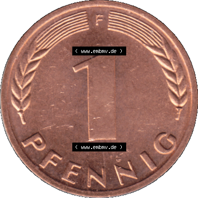 1 Pfennig Umlaufmünze in PNG 1950-2001, 1 Pfennig 1972, 1970er Jahre Stuttgart F Sammlung