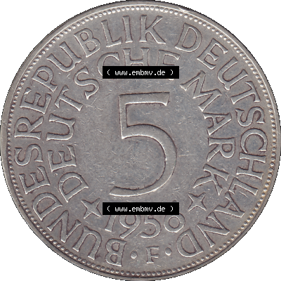 BRD Münzen 5 Deutsche Mark, 5 DM Silbermünze in 625/1000 Silber 1951-1974, 5 DM, 5 Deutsche Mark Silberadler, Heiermann 1956... Sammlung