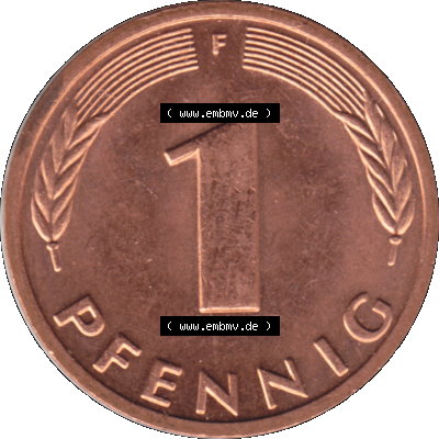 1 Pfennig Umlaufmünze in PNG 1950-2001, 1 Pfennig 1989, 1980er Jahre Stuttgart F Sammlung