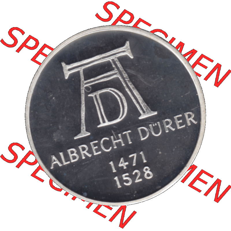 BRD Münzen 5 / Fünf Deutsche Mark, 5 DM Gedenkmünzen Silber 1971-1971, 5 DM-Deutsche Mark 1971 D-01 Albrecht Dürer 1471-1528 in PP. 5 DM / 5 Deutsche Mark... Sammlung