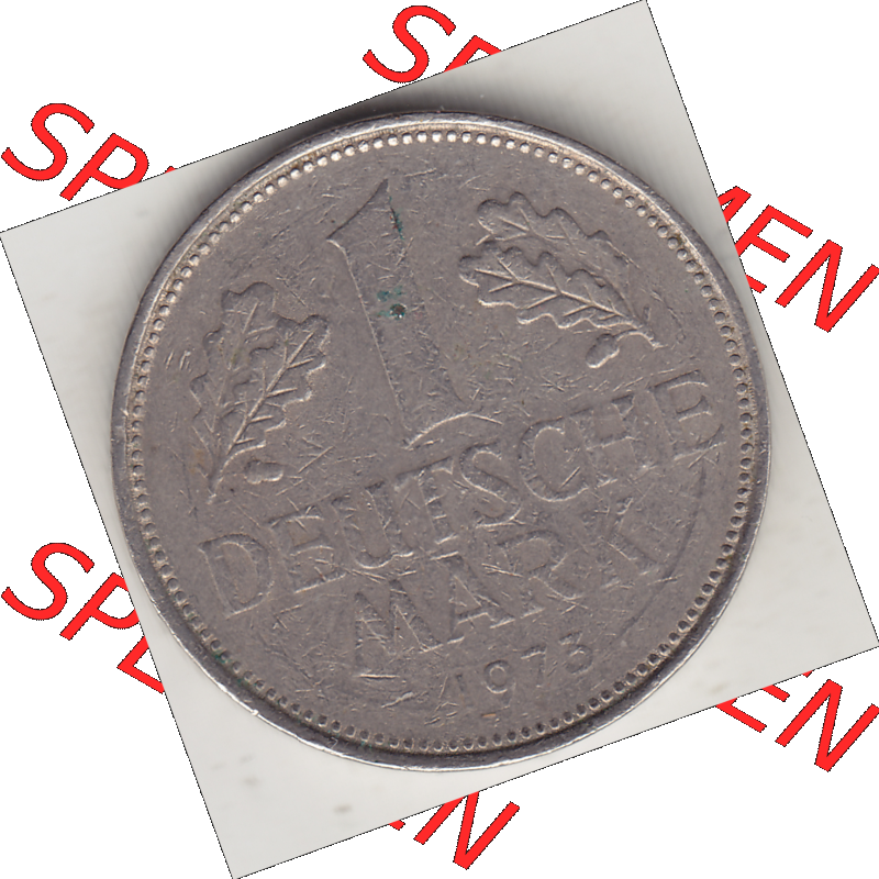 BRD Münze Deutschland Original Bild in PNG 1950-2001, 1 Eine Deutsche Mark, 1973 F-3 Rückseite (1) - Digitalisierte Deutsche 1 DM-Mark-Münze Bundesrepublik Deutschland... Sammlung