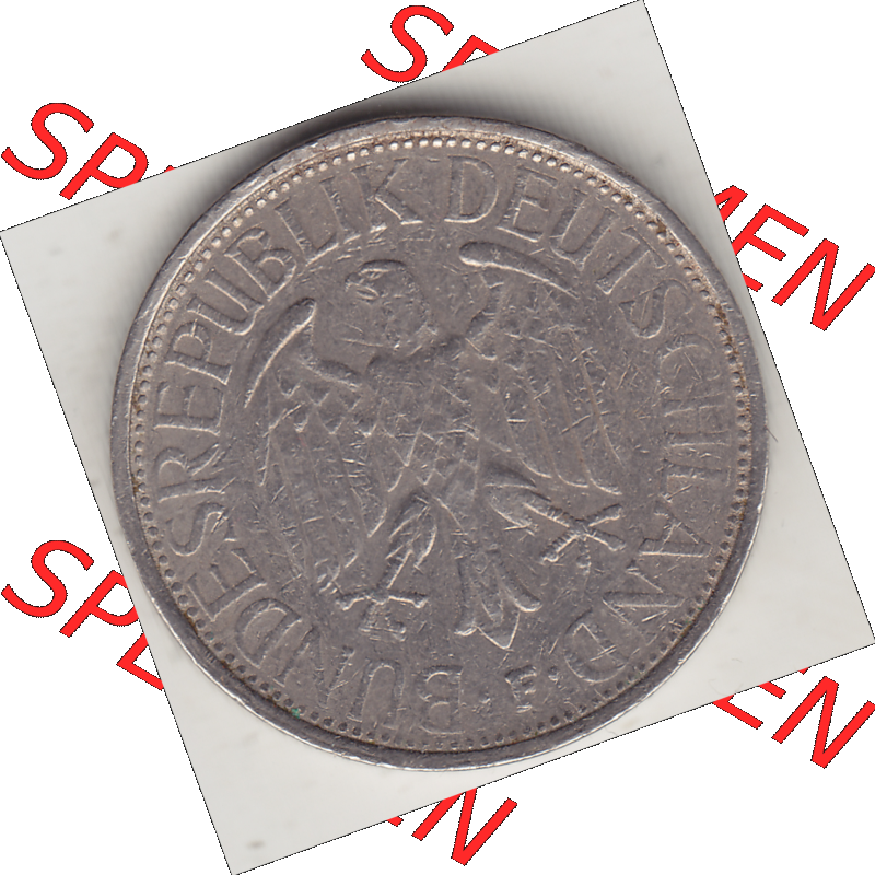 BRD Münze Deutschland Original Bild in PNG 1950-2001, 1 Eine Deutsche Mark, 1973 F-3 Vorderseite (1) - Digitalisierte Deutsche 1 DM-Mark-Münze Bundesrepublik Deutschland... Sammlung