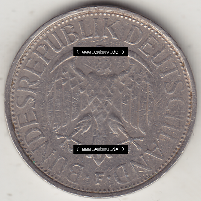 BRD Münze Deutschland Original Bild in PNG 1950-2001, 1 Eine Deutsche Mark, 1973 F-3 Vorderseite (1) - Digitalisierte Deutsche 1 DM-Mark-Münze Bundesrepublik Deutschland... Sammlung