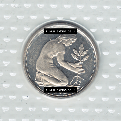 Münze der BRD-Deutschland 1998, Mzz. A für Berlin, 50 Pfennig Vorderseite Sammlung