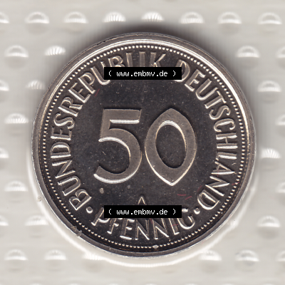 BRD Münzen KMS / Kursmünzensatz 1990-2001, 50 Pfennig 1994 Sammlung