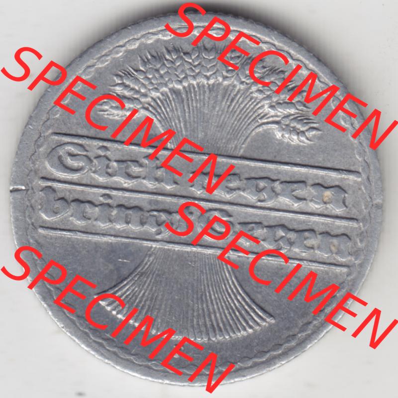 Weimarer Republik Umlaufmünze 1919-1922, 50 Pfennig F, 1921, Münzen Vorderseite zum Download Sammlung
