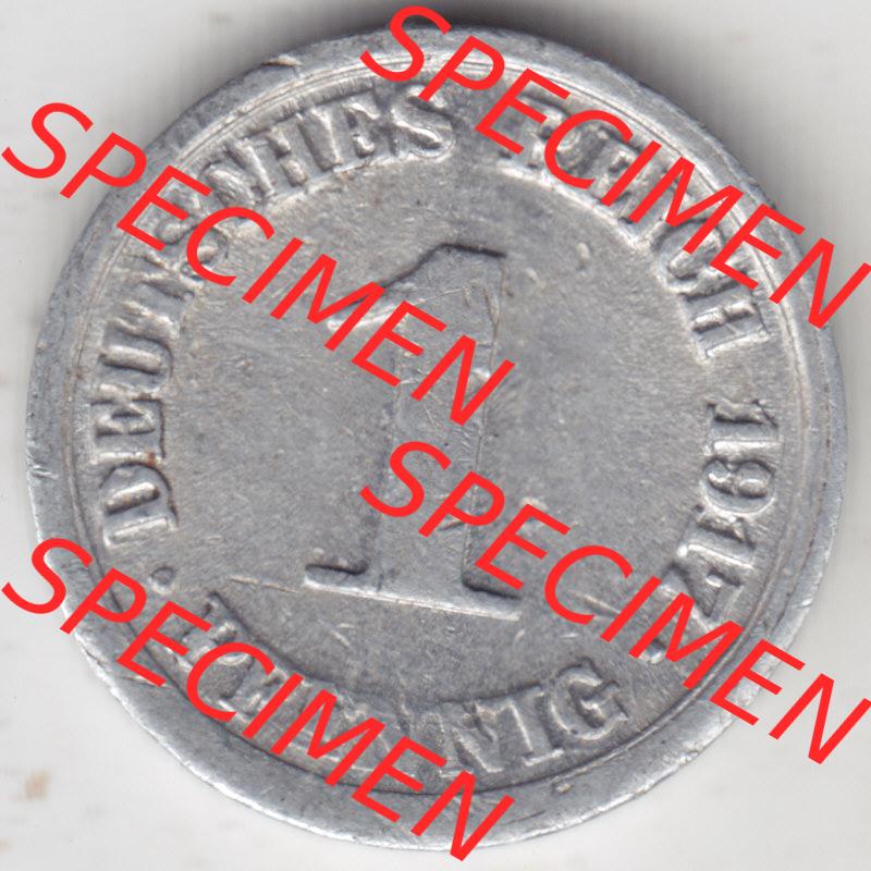 Weimarer Republik Umlaufmünze 1916-1918, 1 Pfennig F, Münzen Rückseite zum Download Sammlung