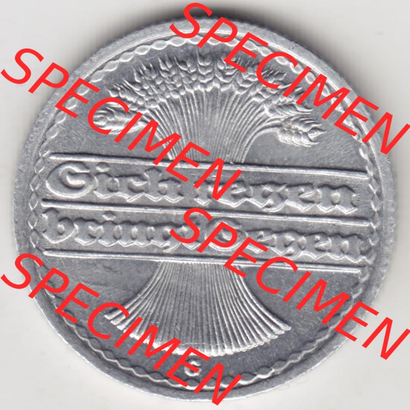 Weimarer Republik Umlaufmünze 1919-1922, 50 Pfennig G, 1922 Sich Regen Bringt Segen III, Münzen Vorderseite zum Download Sammlung