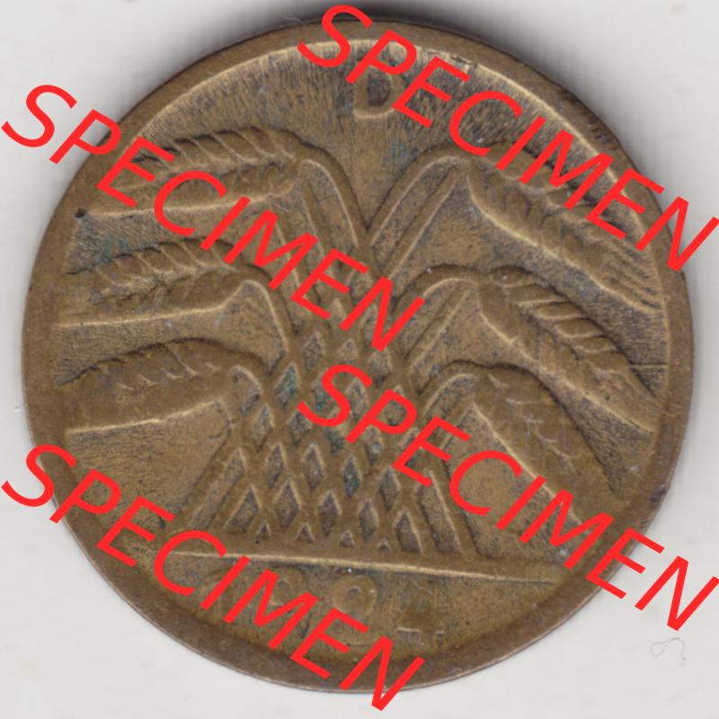 Weimarer Republik Umlaufmünze 1923-1924, 5 Rentenpfennig D, 1924, Münzen Vorderseite zum Download Sammlung