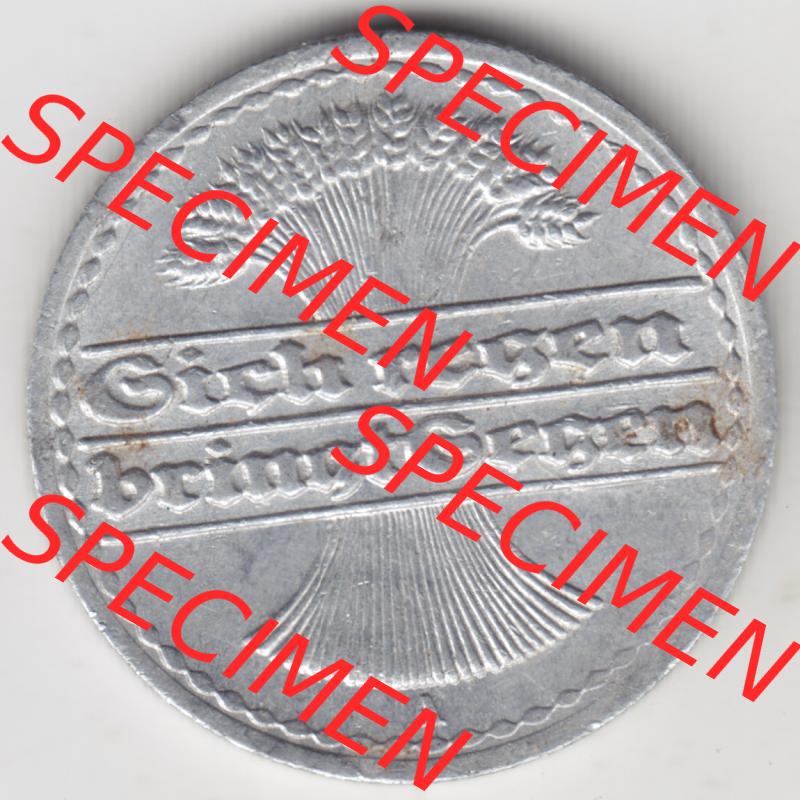 Weimarer Republik Umlaufmünze 1919-1922, 50 Pfennig A, 1921, Münzen Vorderseite zum Download Sammlung
