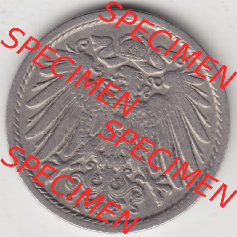 Deutsches Kaiserreich Umlaufmünze 1890-1915, 5 Pfennig A, 1906, Münzen Vorderseite zum Download Sammlung