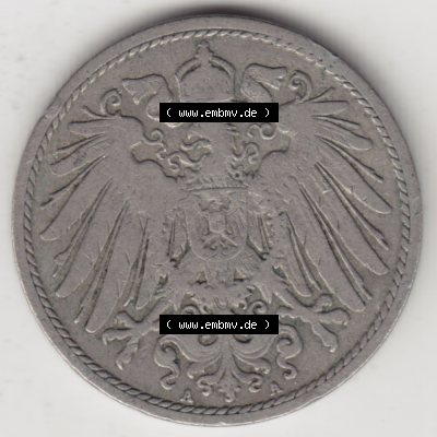Deutsches Kaiserreich Umlaufmünze 1890-1916, 10 Pfennig A, 1897, Münzen Vorderseite zum Download Sammlung