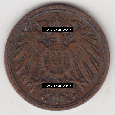 Deutsches Kaiserreich Umlaufmünze 1890-1916, 1 Pfennig E, 1903, Münzen Vorderseite zum Download Sammlung