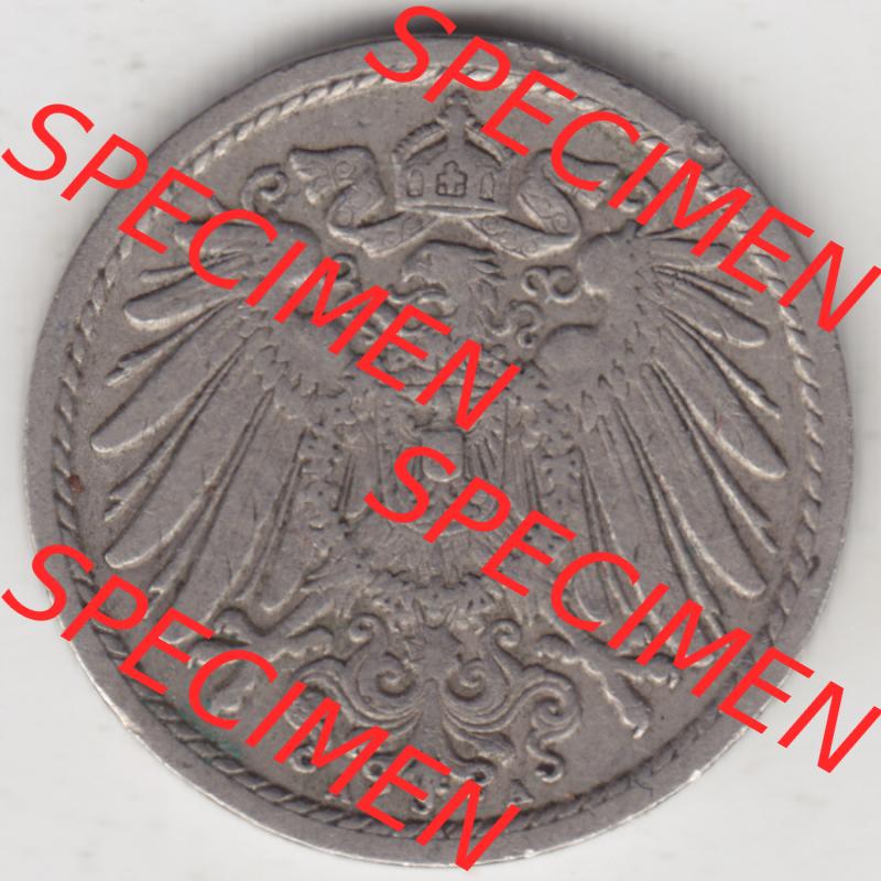 Deutsches Kaiserreich Umlaufmünze 1890-1915, 5 Pfennig A, 1907, Münzen Vorderseite zum Download Sammlung