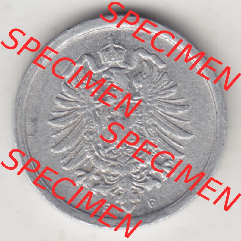 Weimarer Republik Umlaufmünze 1916-1918, 1 Pfennig F, 1917 IV, Münzen Vorderseite zum Download Sammlung