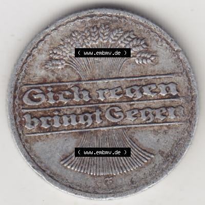Weimarer Republik Umlaufmünze 1919-1922, 50 Pfennig F, 1921 Sich Regen Bringt Segen, Münzen Vorderseite zum Download Sammlung