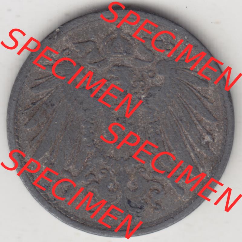 Weimarer Republik Umlaufmünze 1917-1922, 10 Pfennig kein Mzz. 1917 II, Münzen Vorderseite zum Download Sammlung