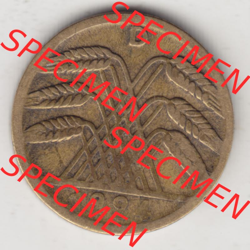 Weimarer Republik Umlaufmünze 1923-1924, 5 Rentenpfennig D, 1924 II (2) Sammlung