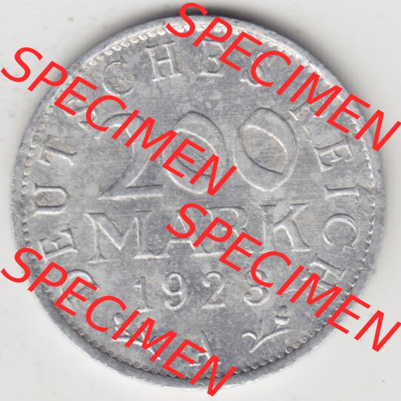 Weimarer Republik Umlaufmünze 1923-1923, 200 Mark A, 1923 II, Münzen Rückseite zum Download Sammlung