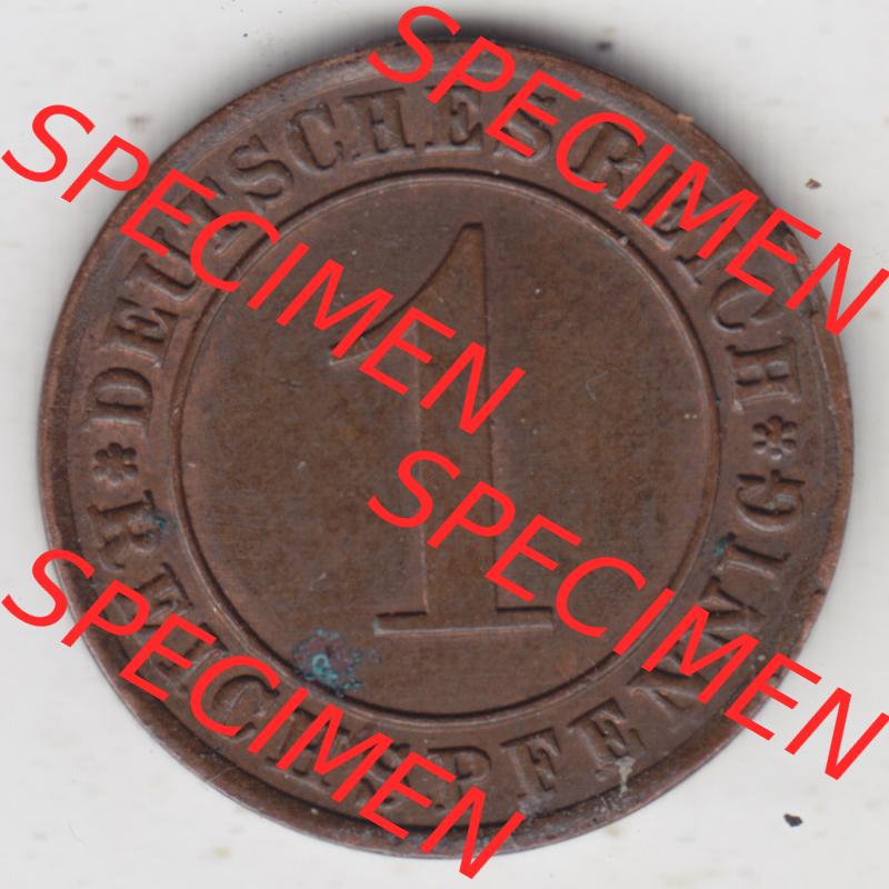 Deutsches Reich Umlaufmünze 1924-1936, 1 Reichspfennig A, 1933 I, Münzen Vorderseite zum Download Sammlung