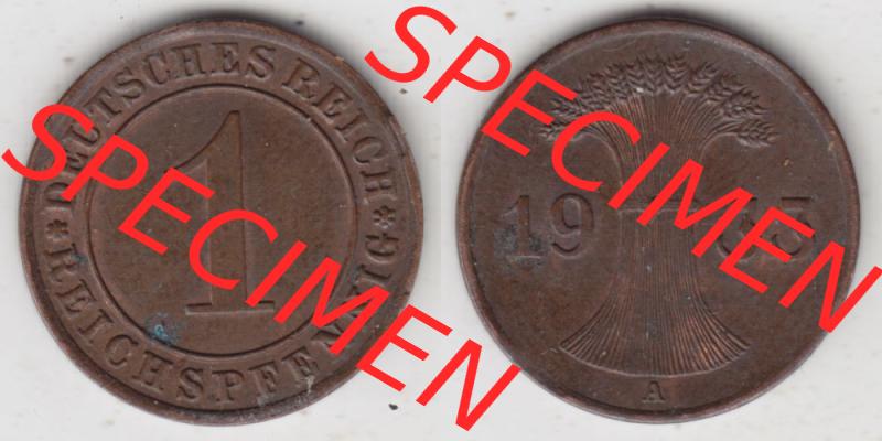 Deutsches Reich Umlaufmünze 1924-1936, 1 Reichspfennig A, 1933 I, Münzen Vollansicht Horizontal zum Download Sammlung