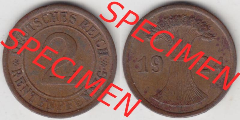 Weimarer Republik Umlaufmünze 1923-1936, 2 Reichspfennig A, 1924, Münzen Vollansicht Horizontal zum Download Sammlung