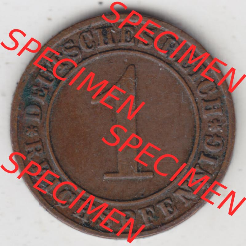 Deutsches Reich Umlaufmünze 1924-1936, 1 Reichspfennig D, 1935, Münzen Vorderseite zum Download Sammlung