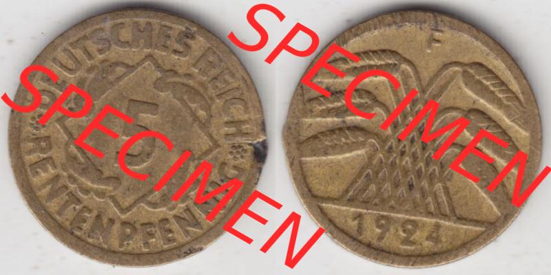 Weimarer Republik Umlaufmünze 1924-1936, 5 Reichspfennig F, 1924 I, Münzen Vollansicht Horizontal zum Download Sammlung