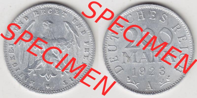 Weimarer Republik Umlaufmünze 1923-1923, 200 Mark A, 1923 I., Münzen Vollansicht Horizontal zum Download Sammlung