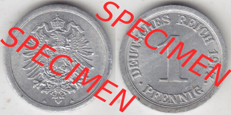 Deutsches Kaiserreich Umlaufmünze 1916-1918, 1 Pfennig A 1917 I., Münzen Vollansicht Horizontal zum Download Sammlung